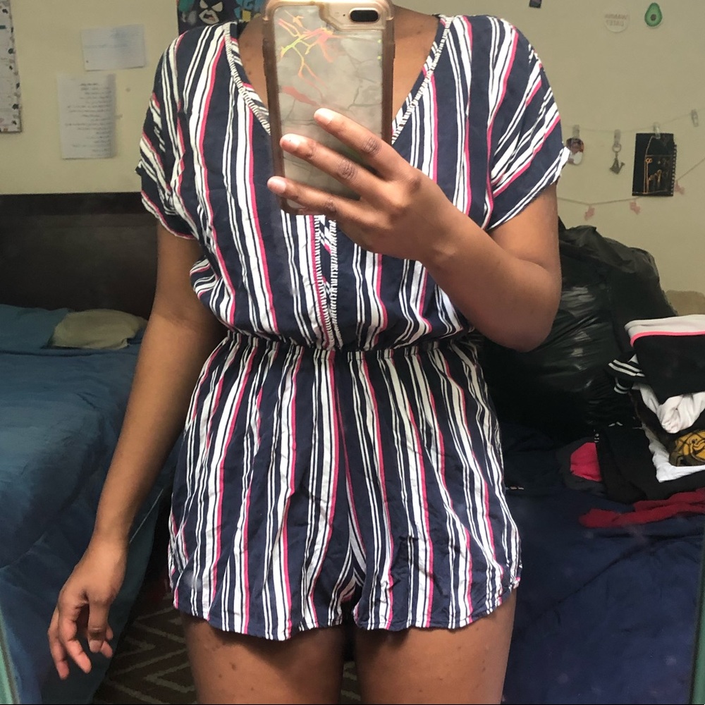 Striped romper